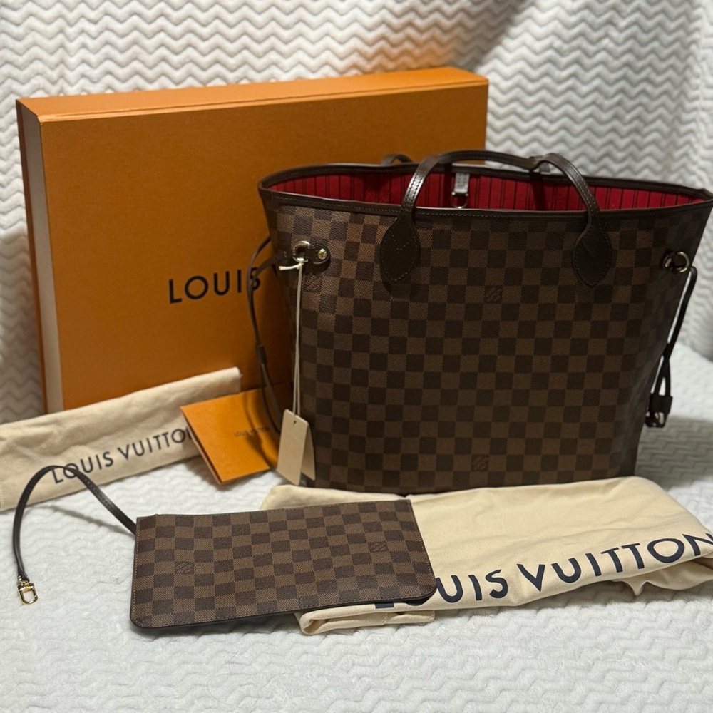 Louis Vuitton Checkered Brown Tote Bag